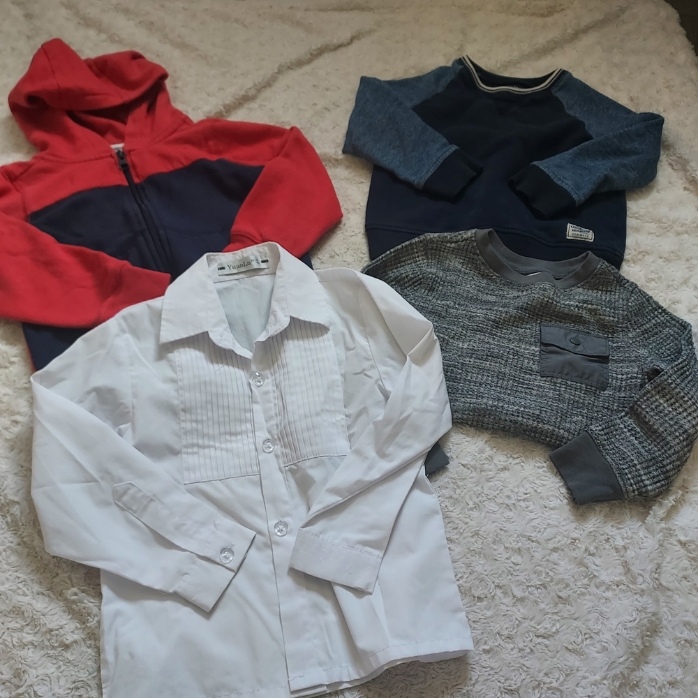 Bundle (13 pieces) Boys 4T-5T Cool Weather Play Clothes Casual Grandma's House - Picture 3 of 4